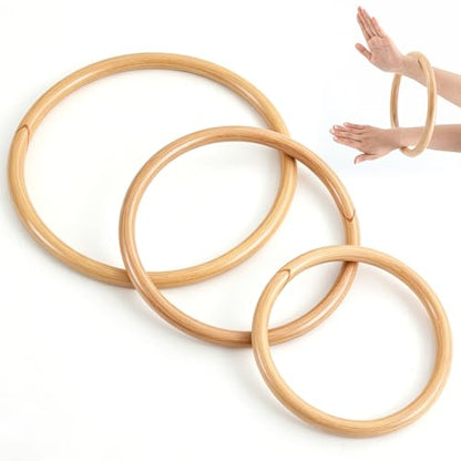 Blueweenly 3 Pcs Kung Fu Ring Wing Chun Wing Chun Training Equipment for Training Kung Fu - color: Rattan, size: 9, 11,14 Inches