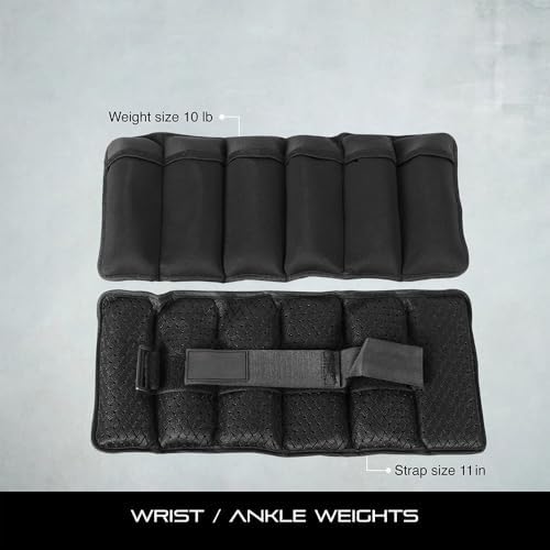 Adjustable Wrist/Ankle Weights, 5-Pound Pair (10 lb total)