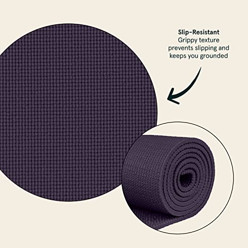 Retrospec Pismo Yoga Mat w/Nylon Strap for Men & Women - Non Slip Exercise Mat for Yoga, Pilates, Stretching, Floor & Fitness Workouts, .5mm Thick, Easy to Clean