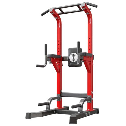 SogesHome Adjustable Pull Up Bar & Dip Station, Heavy Duty 330LB Capacity Multifunctional Home Gym Fitness Equipment for Strength Training, Push Up Stand for Arm, Back, Core & Full Body Workout