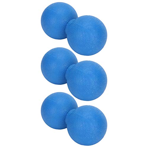Emoshayoga Yoga Ball 3pcs Yoga Training Massage Ball Pilates Peanut Fitness Ball for Shoulders for Home Use (Blue)