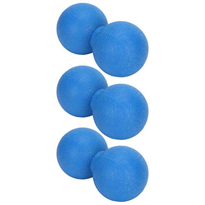 Emoshayoga Yoga Ball 3pcs Yoga Training Massage Ball Pilates Peanut Fitness Ball for Shoulders for Home Use (Blue)