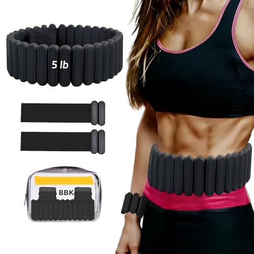 BBK Up to LBS Adjustable Weighted Belt For Women and Men, Weighted Walking Exercise Belt for Gym, Strength Training, Wrist & Ankle