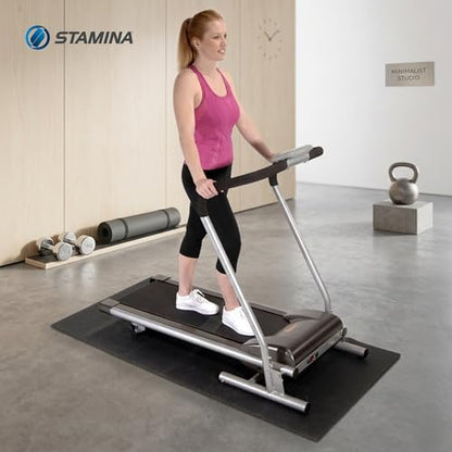Stamina Fold-to-Fit Folding Equipment Mat (84-Inch by 36-Inch), Black | Fold-to-fit equipment mat helps protect floors during workouts