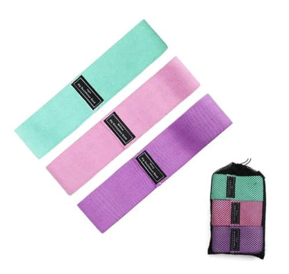 Resistance Bands, Set for Exercise, 3 Resistance Levels, Fabric Stretch Bands for Legs and Glutes, Workout Bands for Yoga, Pilates, Training