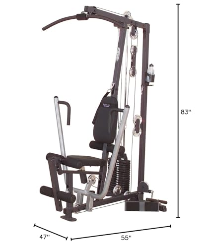 Body-Solid Powerline Adjustable Power Rack - 18-Level Strength Training Heavy-Duty Steel Frame with Safety Rods and Chin-Up Bar for Home Gym, Silver - color: Black, size: 55" x 47" x 83"