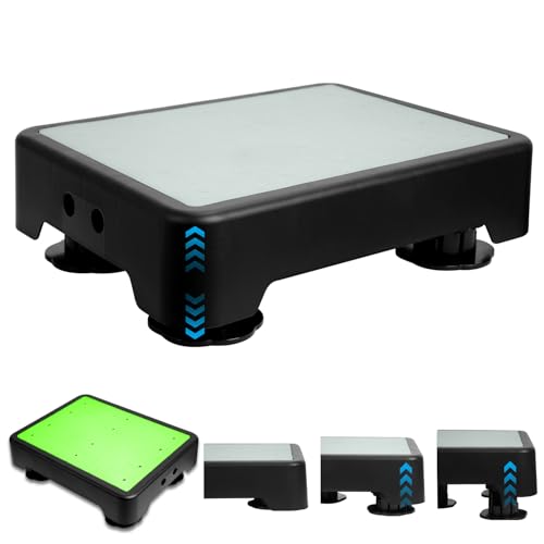 Adjustable Step Stool for Adults - Noctilucent Bed Step Stools, 600 LBS Capacity Non-Slip Safety Step Platform Indoor and Outdoor for Seniors and Adults, Wide Step Stools Elderly Assistance at Night
