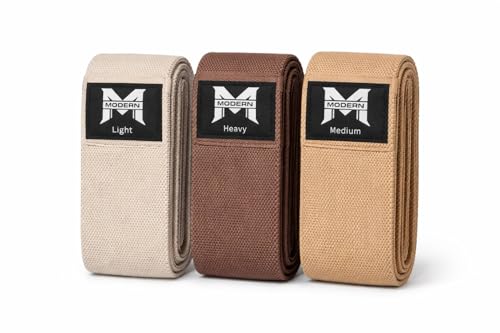 Fabric Resistance Bands for Exercise – 3-Pack, Non-Slip Hip & Leg Workout Bands for Glutes, Thighs & Full Body Fitness, Available in Neutral or Charcoal