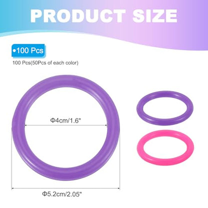 PATIKIL Plastic Ring-Toss Rings for Bottles, Carnival Rings Plastic Hoop for Speed and Agility Practice Outdoor Party Favor