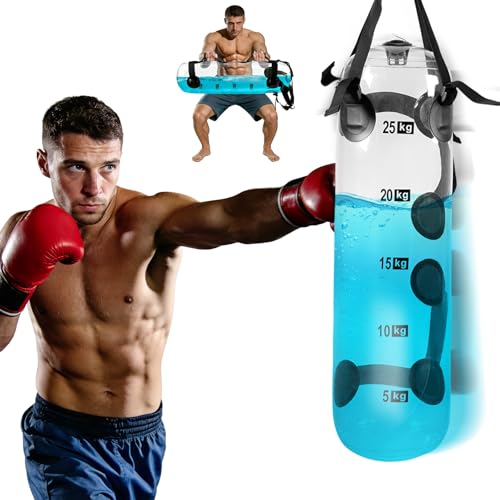 Water Weights Aqua Bag - Tidal Tank Dual-Purpose Training Bag, Adjustable Water Punching Bag & Sandbag Alternative for Strength, Core & Balance Workout. Portable Home Gym Equipment, 55 LBS