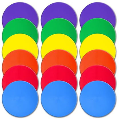Spot Markers 9/10 Inch Floor dots Non-Slip Rubber Agility Markers Flat Field Cones for Gym/PE Soccer Football, Basketball Training Markers,School Activities, Exercise Drills, Dance Practice