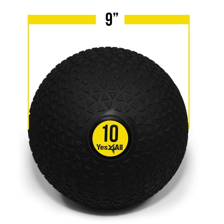 Yes4All Slam Balls, 10-40lb Weighted Ball Weight, Durable PVC Sand Filled Workout Dynamic Slam Ball for Strength Training, Triangle, Black, 10lbs - color: C. Triangle Black, style: A. 10lbs