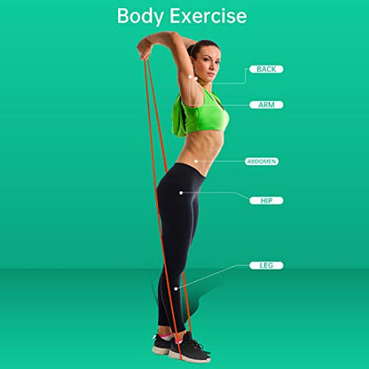 Resistance Bands for Working Out, Exercise Bands, Workout Bands, Pull Up Assistance Bands for Body Stretching Training Physical Therapy Muscle Training for Men & Women