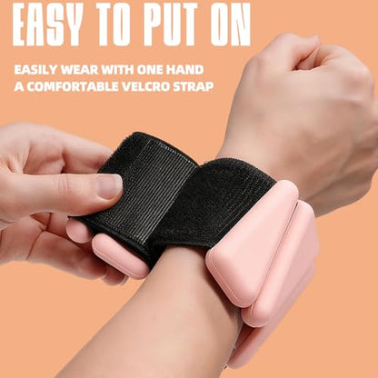 YOVKOK Ankle Weights for Women, 4 LBS Pair 2LB Each - color: Flesh Pink