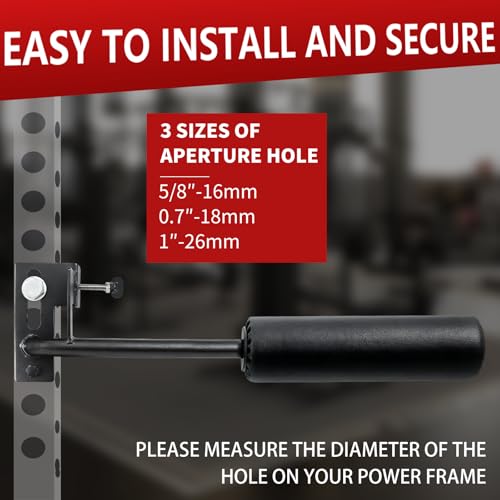 Nordic Leg Roller for Rack Mounted,Bulgarian Split Squat Accessories,Nordic Hamstring Curl Attachment,Home Gym Equipment for uprights ranging from 2" to 4" wide - size: 5/8″-16mm Hole