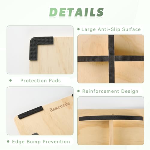 Professional Wooden Balance Board for Adults-Anti-Slip 350LBS Wobble Board for Physical Therapy, Standing Desk, Core Strength-Rocker Board,Balancing Board