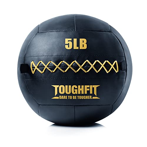 ToughFit Soft Wall Ball - Medicine Ball Set for Cardio Fitness Exercise - Weighted Med Ball for Strength and Conditioning Exercises, Cross Training Lunge, and Partner Toss - style: 5LB