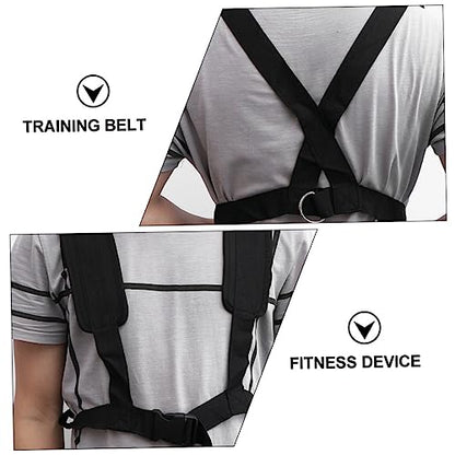 BESPORTBLE 2pcs Running Booster Exercise Straps Kits Tanktops Physical Training Resistance Rope Weight Sled Trainer Assistance Trainer Sled Harness Vest Tire Adjustable Safety Buckle Fitness
