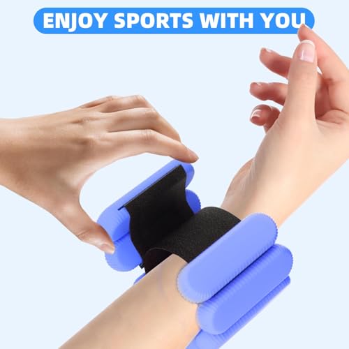 YOVKOK Adjustable Wrist Ankle Weights, 2 LBS/Pair, Bundle Options - color: Blue