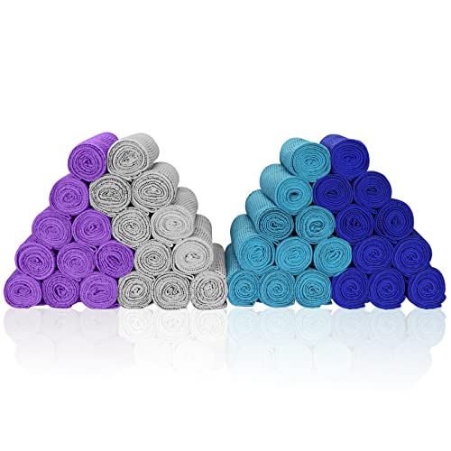 Cooling Towels 40 Pack 40"x 12", 160gsm Bulk Cool Towels, Soft Breathable, Super Absorbent, Quick Cold Towel, for Bowling, Yoga, Travel, Camping, Golf, Football, Hiking, Outdoor Work