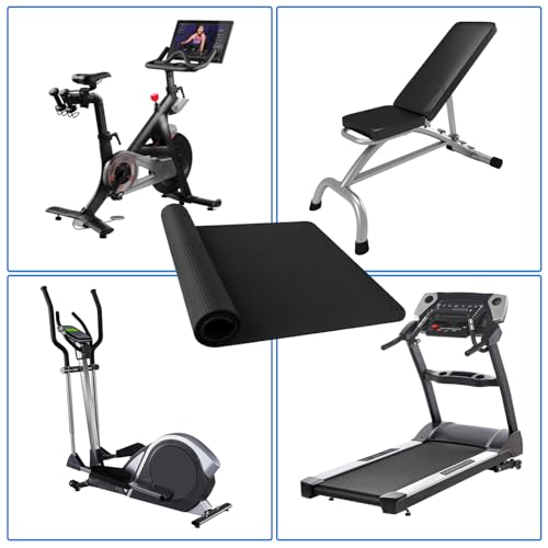 Bike Mat Compatible with Peloton Bike,Elliptical,Treadmill Mat, 6mm Thick, Under Exercise Bike Trainer Pad for Indoor Stationary Spin Bike Gym Equipment Hardwood Floor Carpet Protector - size: 1pcs: 29.5 * 60 inch