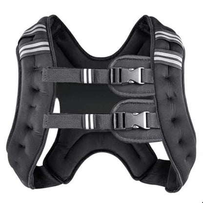 Weighted Vest for Women and Men 8 12 16 20 25 30 Lbs with Reflective Stripe and Double Adjustable Buckle Straps Weight Vests for Strength Training, Jogging, Cardio, Weight Loss