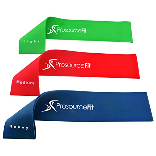 ProsourceFit Loop Resistance Bands Set of 3, 2-inch Wide for Leg Exercises and Physical Therapy - color: Multicolor
