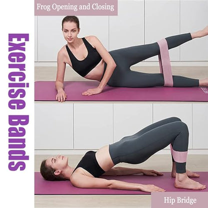 Resistance Bands for Working Out, Pull Up Bands Assistance, Exercise Workout Bands Resistance Set for Men Women 5 Pcs (Purple, 5 Different Levels)