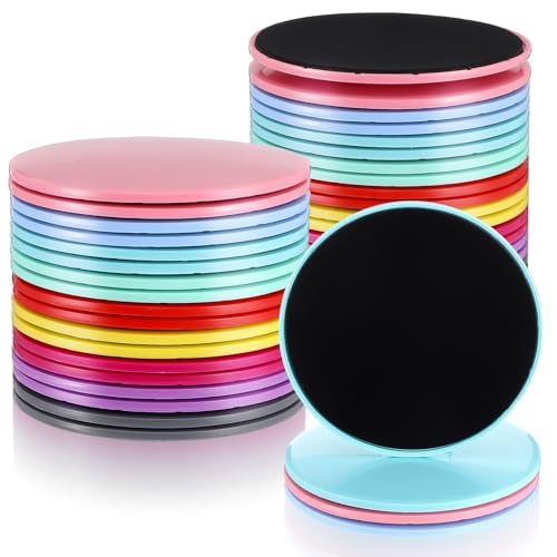 Lemecima 18 Pcs Core Sliders Bulk Pack - Dual Sided Exercise Sliders for Working Out on Gym Floors & Carpets - 9 Color Fitness Workout Discs for Core Strength Training