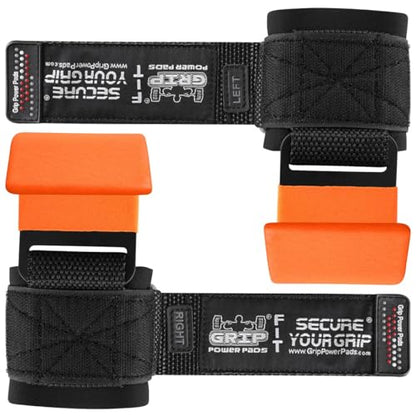 Weight Lifting Rod Hooks Heavy Duty Wrist Wraps Power Weight Lifting Training Gym Grips Straps Set of 2