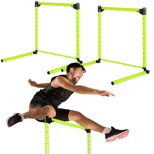 Gemscream 2 Pcs Adjustable Height Training Hurdle 23. 62'' Detachable Hurdles Track and Field Equipment Agility Speed Training Equipment with Scale for Soccer Basketball Obstacle Courses Workout