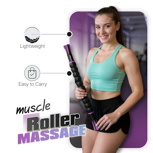 Post Liposuction Massager Stick, Lymphatic Drainage Massager, Post Lipo Surgery, Quality Material, Ridges & Grooves, Post-Op Recovery, Leg Cramps, Ideal Liposuction Recovery Supplies, Luxadar (Purple)