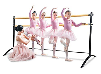 Portable Ballet Barre for Home or Studio – Adjustable Freestanding Curved Dance Bar for Kids & Adults, Ideal for Stretch, Pilates, Dance & Active Workouts White