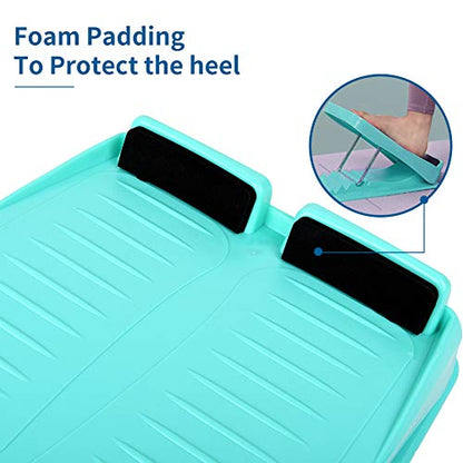 Slant Board, Calf Stretcher Ankle and Foot Incline Board for Stretching Tight Calves or Plantar Fasciitis Adjustable 4 Level (330 lb Capacity), Strength Training Equipment Leg Machines - color: Bule