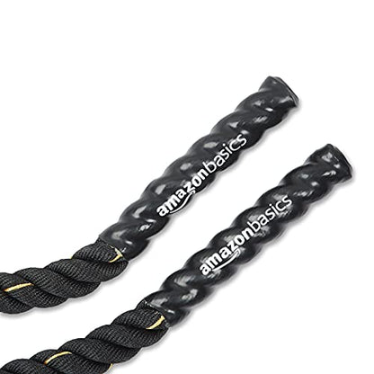 Amazon Basics Battle Rope for Home Gym Workout, Exercise Training Equipment - style: 2 Inch x 30 Feet