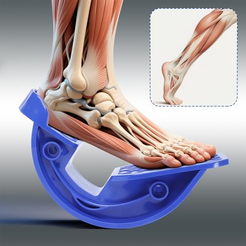 Foot Stretcher, Calf Stretcher for Plantar Fasciitis, Non-slip Stretching Foot Rocker for Home Office (Blue)