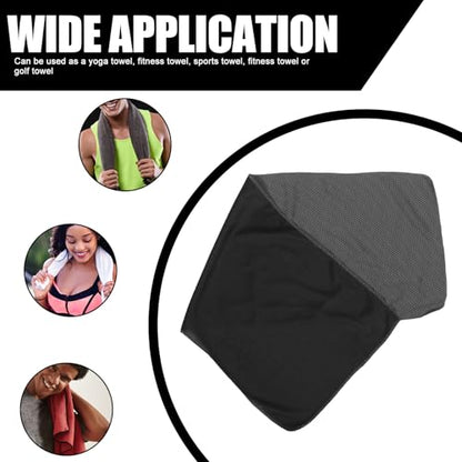 CALLARON Quick Dry Sports Towel Cooling Microfiber Sweat-Absorbing Fitness Towel with Mesh Bag for Hiking Camping Beach Outdoor Use