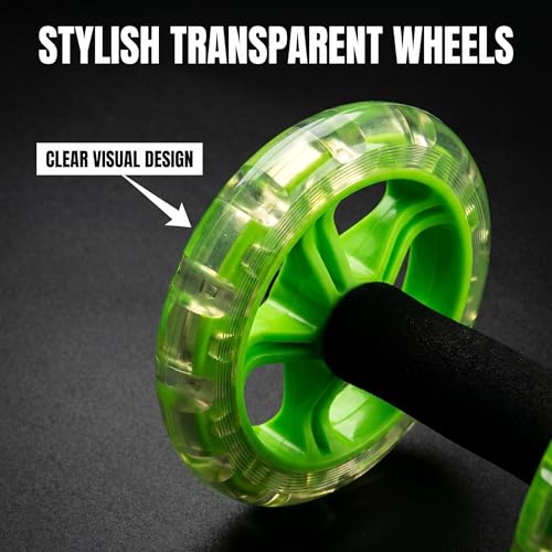 Exercise Roller Ab Exercise Abdominal Roller Wheel Dumbbell, Stable Abdominal Exercise Roller for Abs, Core Strength, Arms & Back, Portable Fitness Trainer for Men & Women