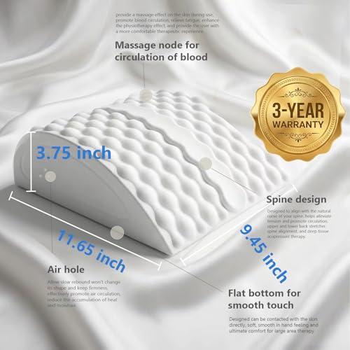 Hot & Cold Therapy FSA Pillow for Sciatica Pain Relief, Ice Massage & Heating Stretching - Lumbar Support Pillow for Back Hip Leg & Knee, Gentle & Even, Long-Lasting & Deep Penetrating