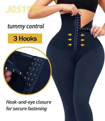 JGS1996 Plus Size Shapewear Tummy Control Leggings for Women High Waisted Compression Corset Waist Trainer Pants Body Shaper