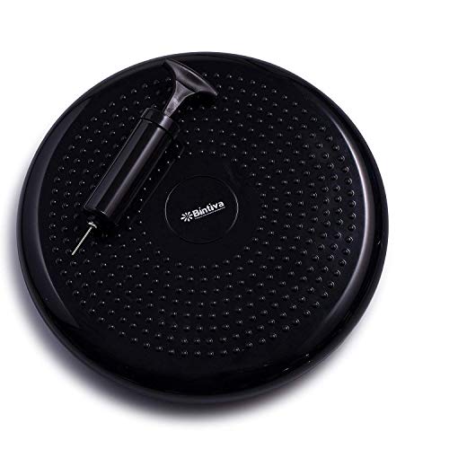 Wobble Cushion Balance Disc - Wobble Disc & Wiggle Seat, Balance Pads for Physical Therapy, Wobble Disk, Sensory Room Equipment - Wobble Seat - color: Black