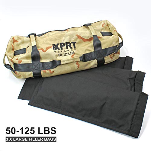 Workout Sandbag for Heavy Duty Workout Cross Training 7 Multi-positional Handles - Color Army Green/Black/Camo