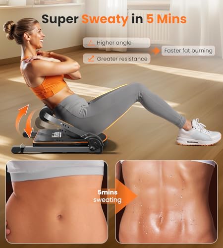 Niceday Ab Workout Equipment, Ab Machine for Stomach Workout, Ab Trainer Machine for Home, Ab Crunch Machine for Home Exercise, Sit Up Machine with 330 LBS Weight Capacity with Resistance Bands