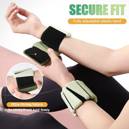Ankle Weights for Women Wrist Weights Set of 2 (1 lb/2 lb Each) Adjustable Arm Leg Weight for Womens Men Suitable for Walking Swimming Running Pilates Yoga Gym
