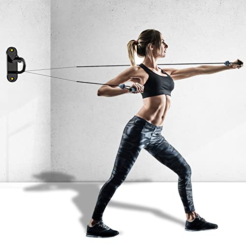 Resistance Band Wall Anchors, Space Saving Wall Mount Clips, Wall Mount Workout Anchors for Resistance Bands, for Strength Training, Fitness, and Physical Therapy Exercise