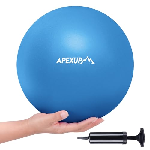 APEXUP 9 Inch Pilates Ball Small Exercise Ball for Yoga, Fitness, Balance, Core Workout, Physical Therapy