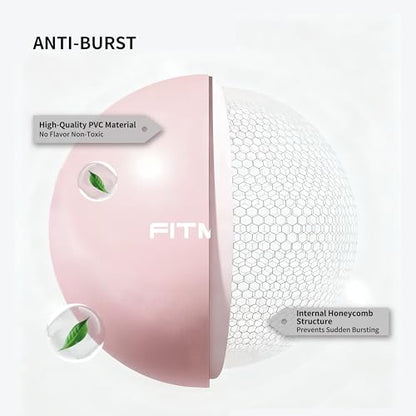 FITMIND_Pilates Ball 10 Inch Anti-Burst Slip Resistant Mini Yoga Ball for Fitness, Core Training, Physical Therapy, Balance, Stability, Stretching 200kg 440lbs Capacity