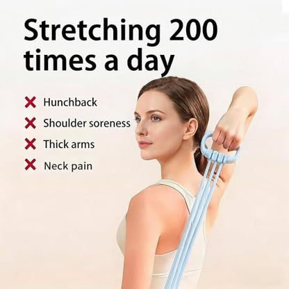 Adjustable Puller 6 Tubes, Elastic Pull Rope Fitness for Adult Female Male, Yoga Puller - color: Blue