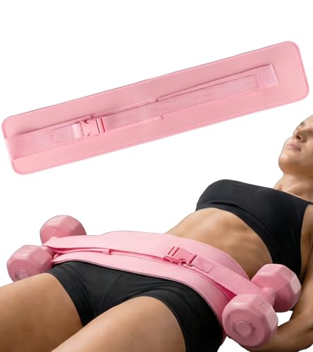 Hip Thrust Belt for Dumbbells, Kettlebells & Plates, Adjustable Booty Belt with Slip-Resistant Padding, Comfortable Glute Bridge Weight Belt for Home & Gym Workouts