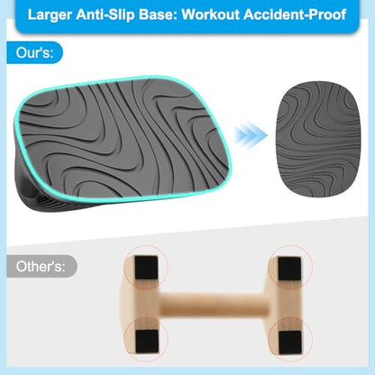 Push Up Bars with Bottom Anti-Slip Pad Push Up Handles for Floor Soft Plastic Pushup Handles Strength Training Pushup Stands